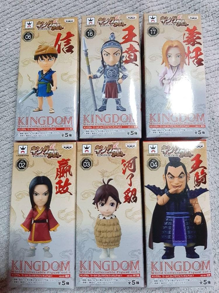キングダム　フィギュア　セット　信　羌瘣　嬴政　河了貂 Amazon.co.jp: キングダム 信 嬴政 蒙恬 王賁 羌瘣 河了貂 王騎